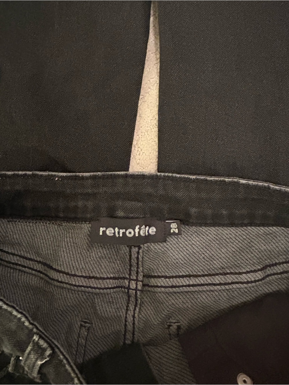 Retrofête Black Boot-Cut Pants